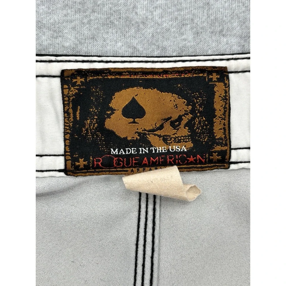 Rogue American Board Shorts Mens Black Skull Headdress Made USA 32 Waist
